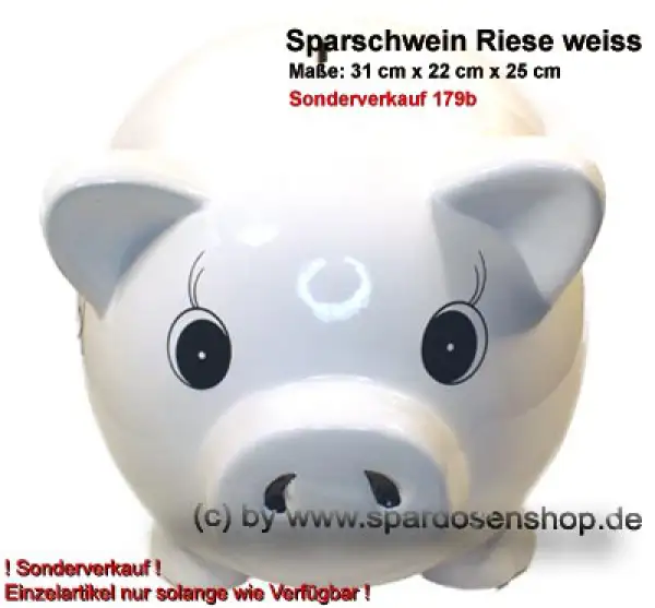 Sparschwein mit Beschriftung Riesen Spardose Nr. 2 Keramik 179b B Sparschwein mit Beschriftung Riesen Spardose Nr. 2 Keramik 179b B